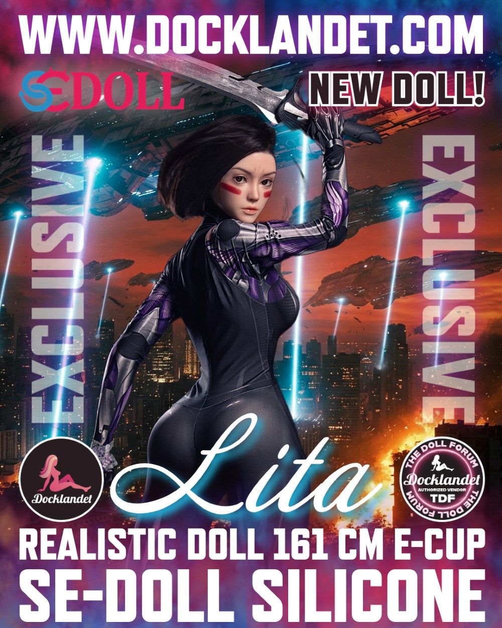 Lita.Uma boneca sexual "Alita" (SEDoll Copo E de 161 cm #149SC Silicone Pro)