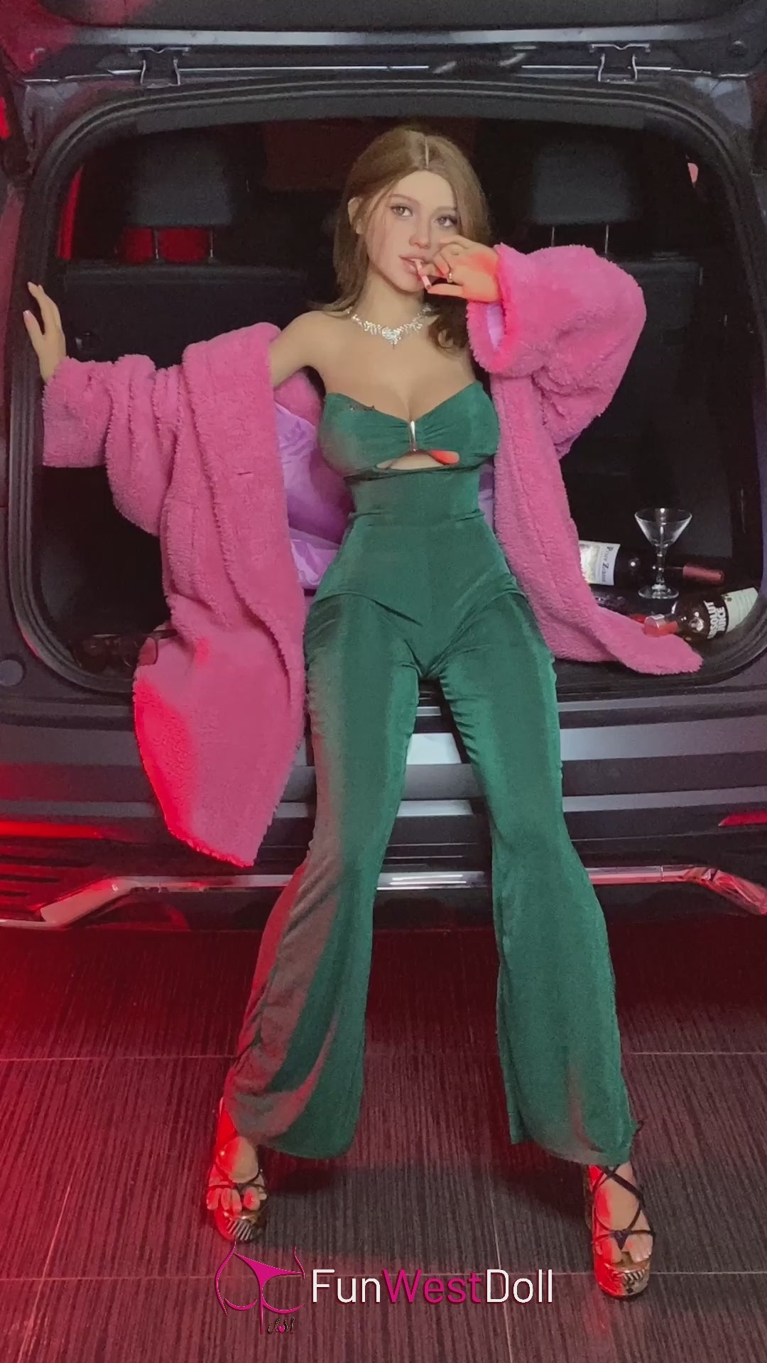 Boneca Sexual Rosa (FunWest Doll Copa F de 155 cm #043 TPE)