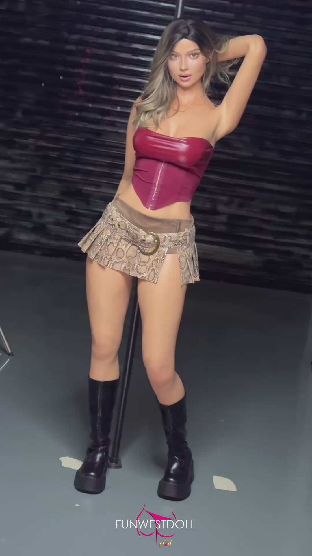 Boneca Sexual Rosa (FunWest Doll Copa D de 168 cm #043SJ RST Silicone)
