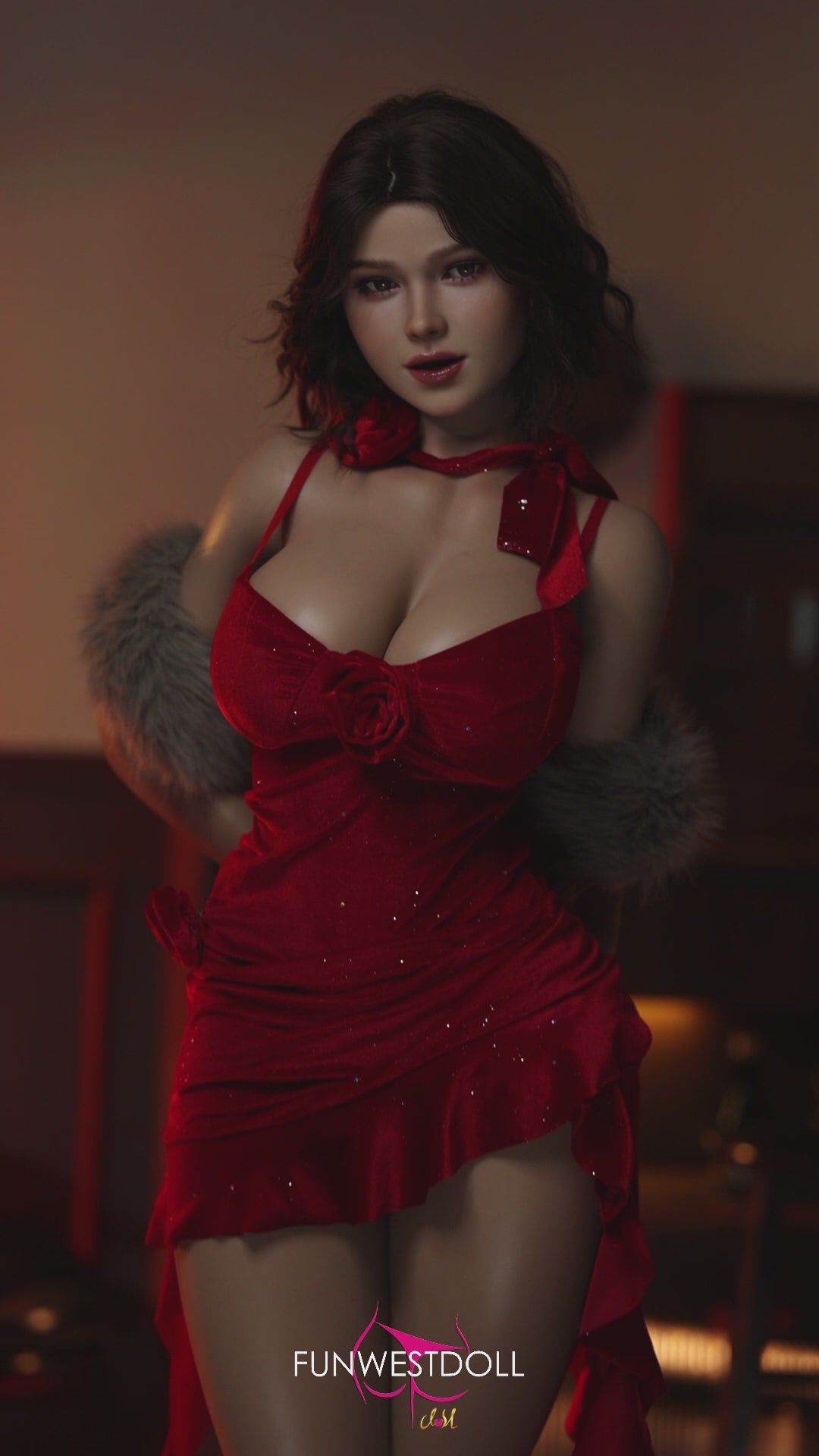 Rosa muñeca sexual (FunWest Doll 157 cm Copa G #043SJ Silicona) EXPRESS