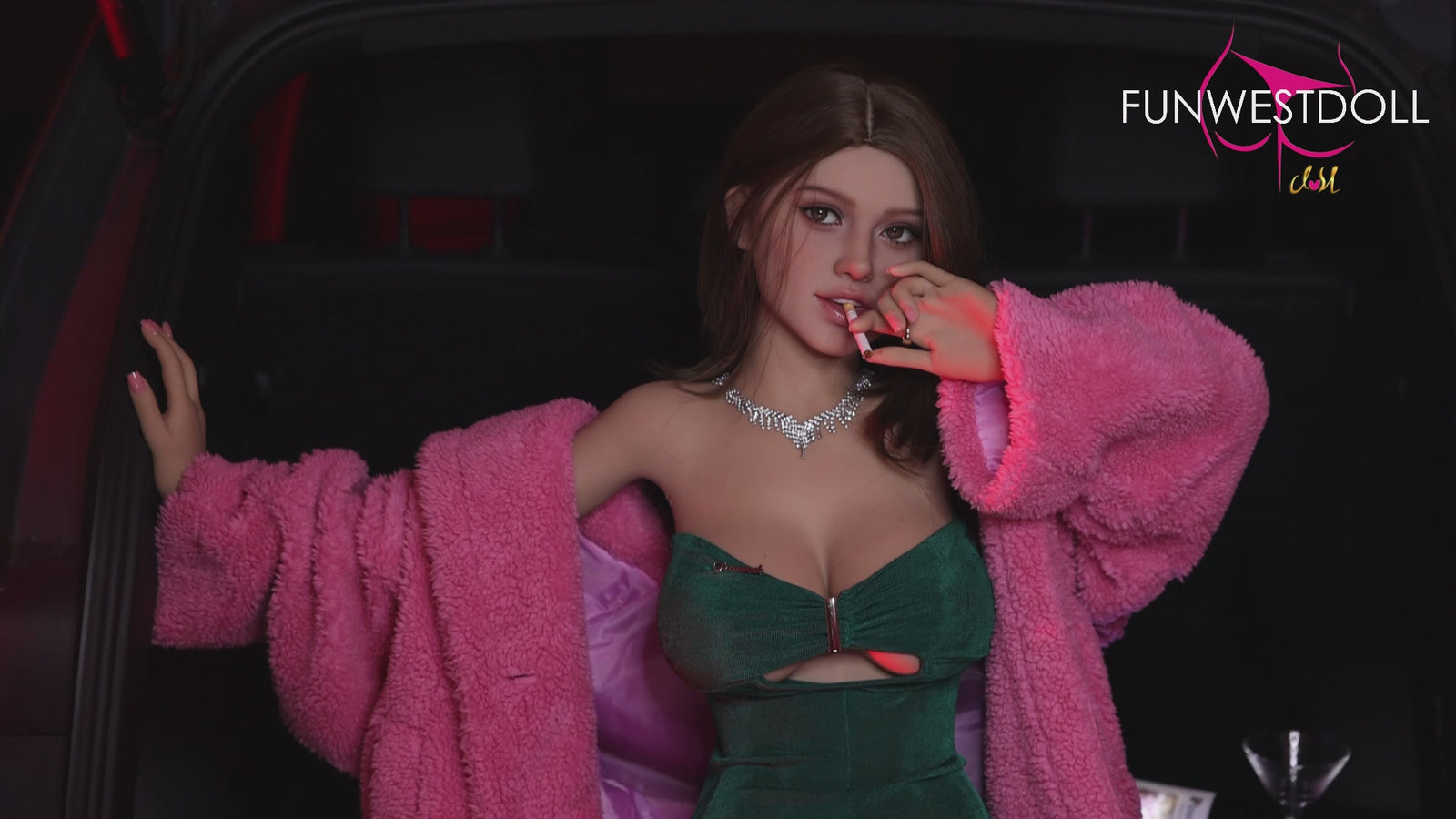 Boneca Sexual Rosa (FunWest Doll Copa F de 155 cm #043 TPE)