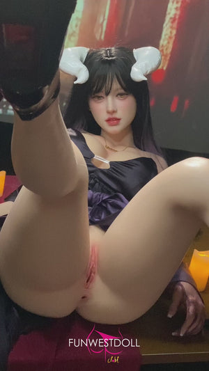 Chloe muñeca sexual (FunWest Doll Silicona de 160 cm de copa electrónica #035S)