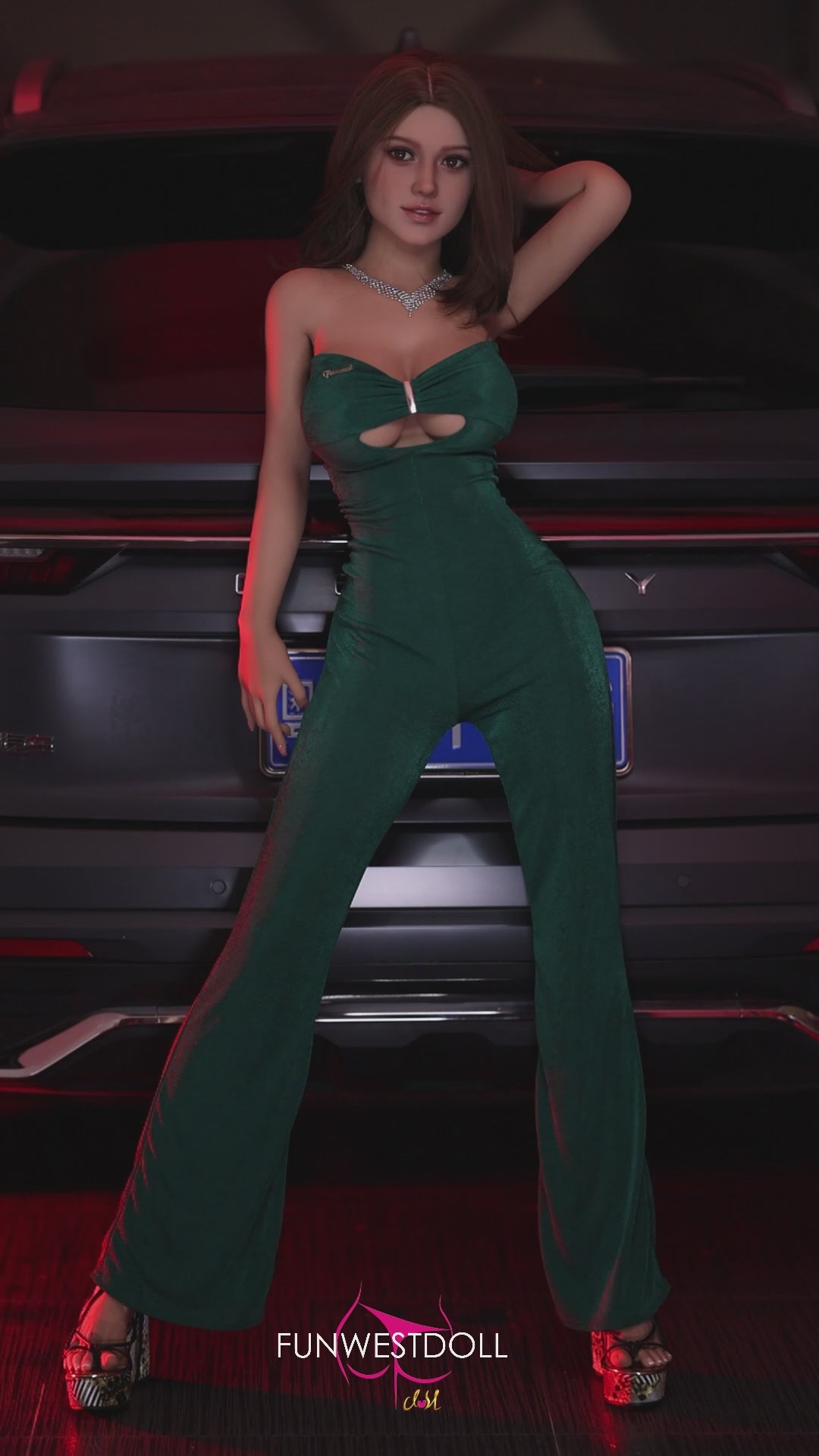 Boneca Sexual Rosa (FunWest Doll Copa F de 155 cm #043 TPE)