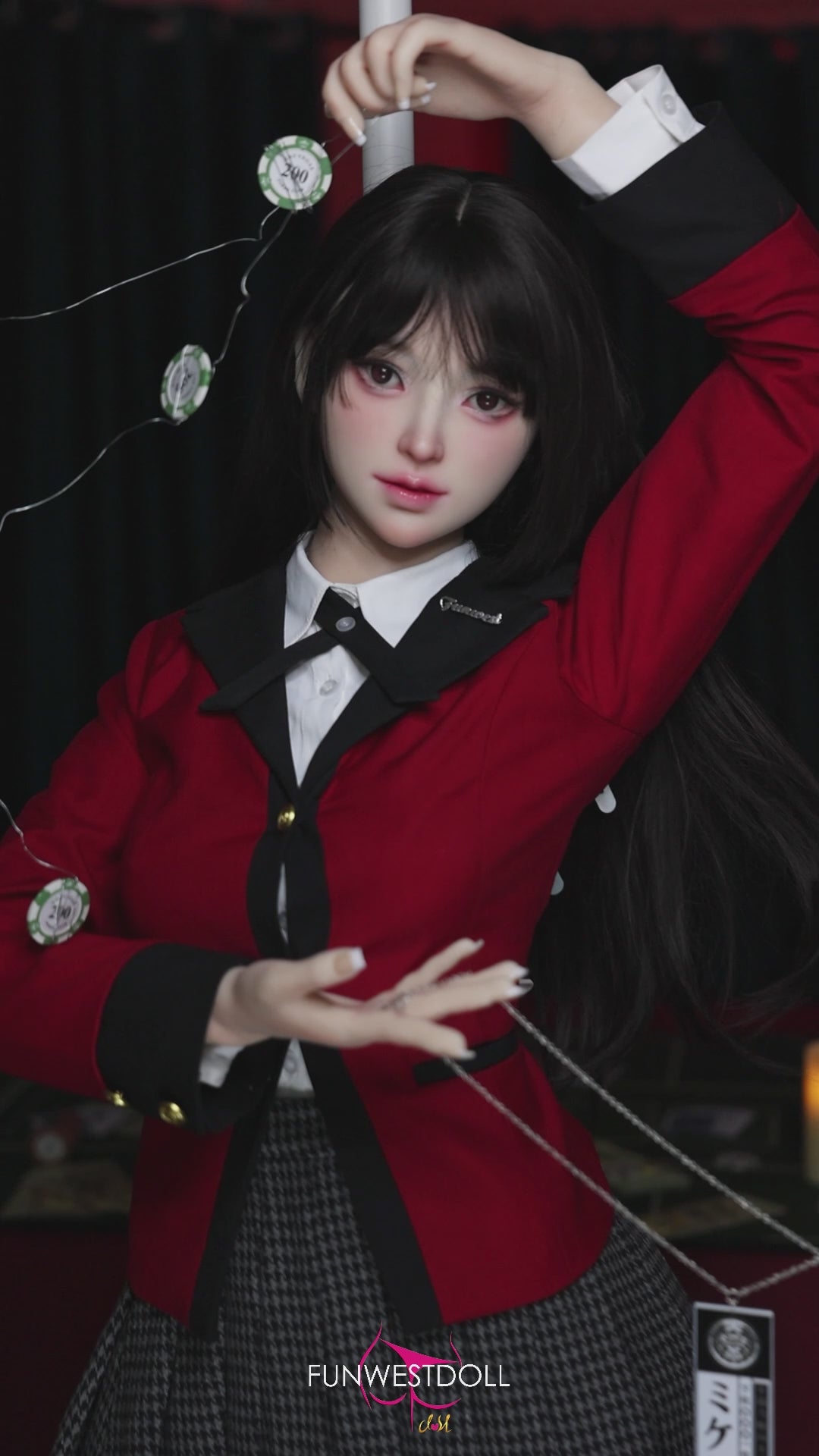 Yumeko Jabami muñeca sexual (FunWest Doll 159cm A-CUP #038S Silicone)