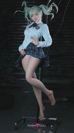 Hatsune Miko muñeca sexual (FunWest Doll 159cm A-CUP #041S Silicone)