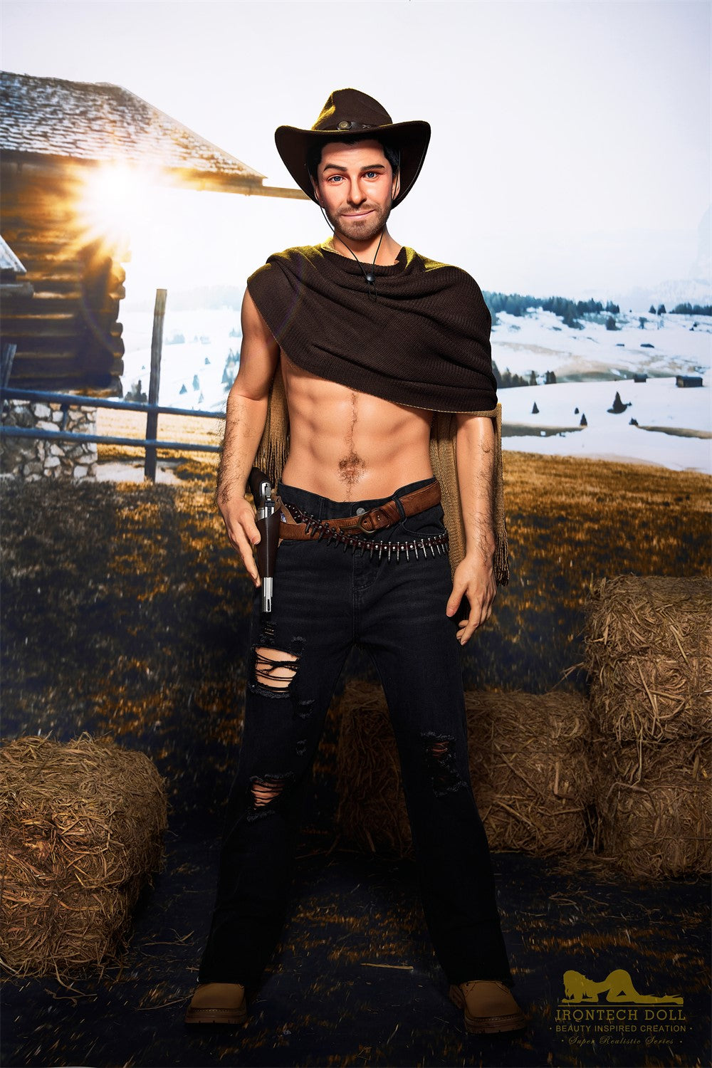 Boneca sexual masculina Allen (Irontech Doll Silicone M6 de 170cm)