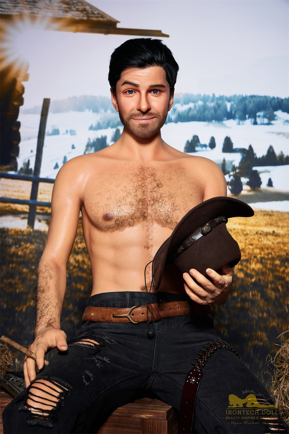 Boneca sexual masculina Allen (Irontech Doll Silicone M6 de 170cm)
