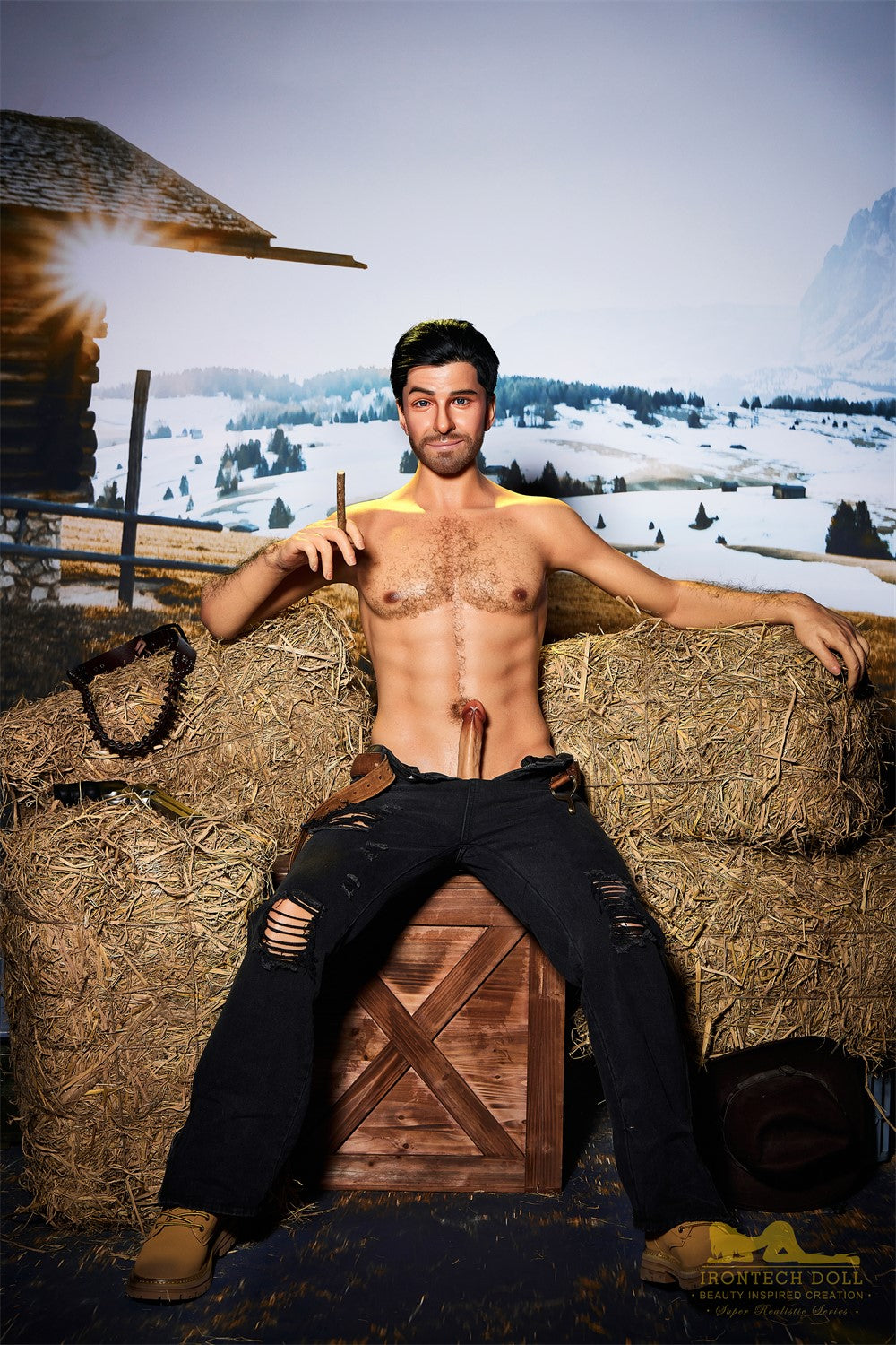 Boneca sexual masculina Allen (Irontech Doll Silicone M6 de 170cm)